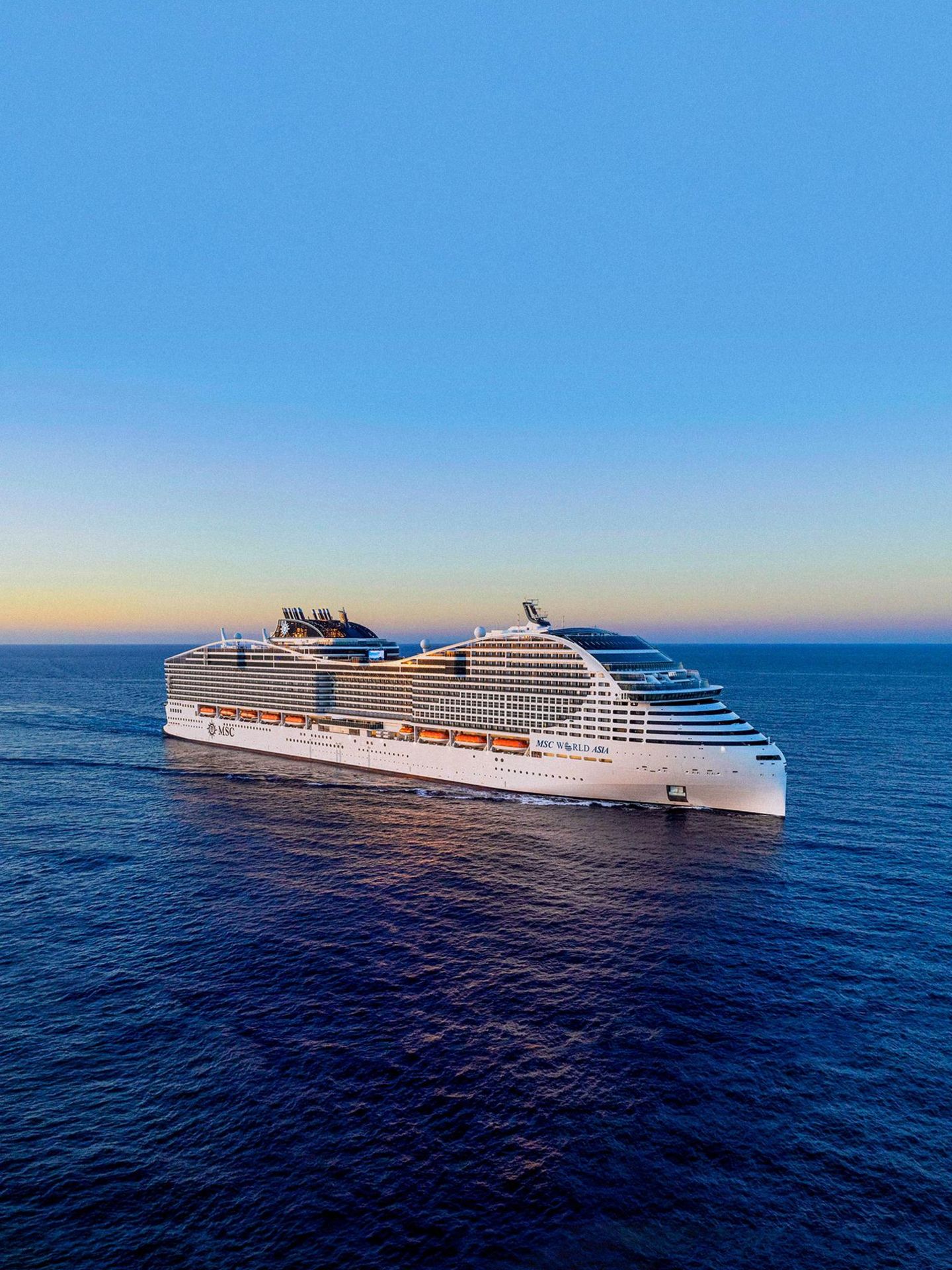 Rendering von der "MSC World Asia", des neues Kreuzfahrtschiffs von MSC Cruises