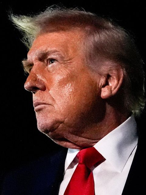 Aktivisten projizieren provokante Trump-Karikatur in Davos