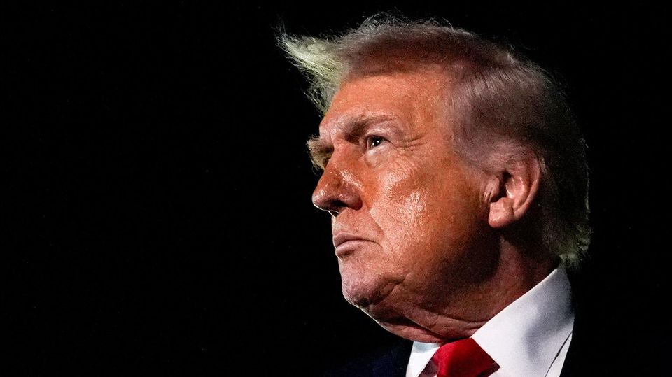 Aktivisten projizieren provokante Trump-Karikatur in Davos