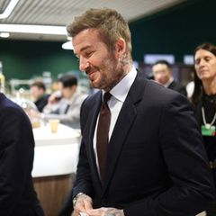 David Beckham ignorierte am Dienstag in Davos Fragen zu seinem Sohn Brooklyn Beckham