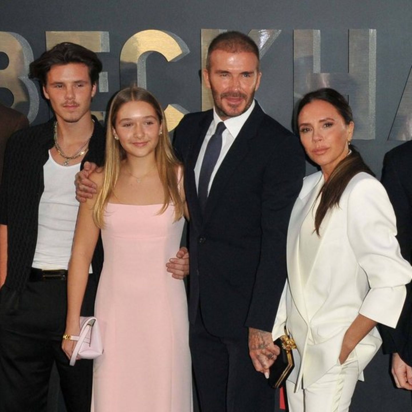 Da war der Beckham-Clan noch vereint: David und Victoria mit ihren Kindern Romeo, Cruz, Harper Seven und Brooklyn.