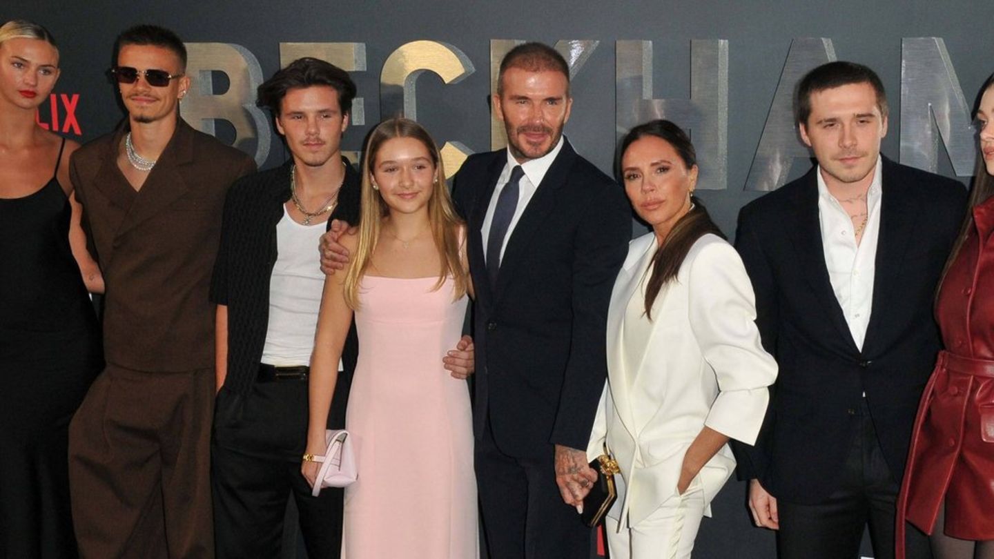 Da war der Beckham-Clan noch vereint: David und Victoria mit ihren Kindern Romeo, Cruz, Harper Seven und Brooklyn.