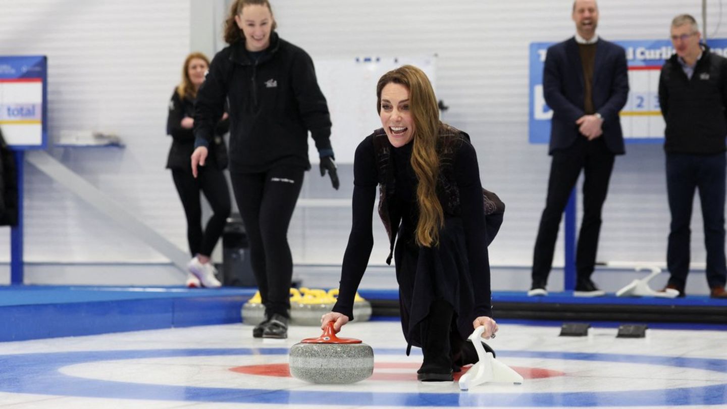 Prinzessin Kate beim Curling in Stirling.
