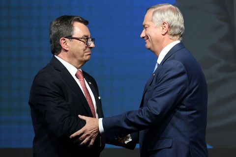 Kast (r.) und der frühere Pinochet-Anwalt Barros