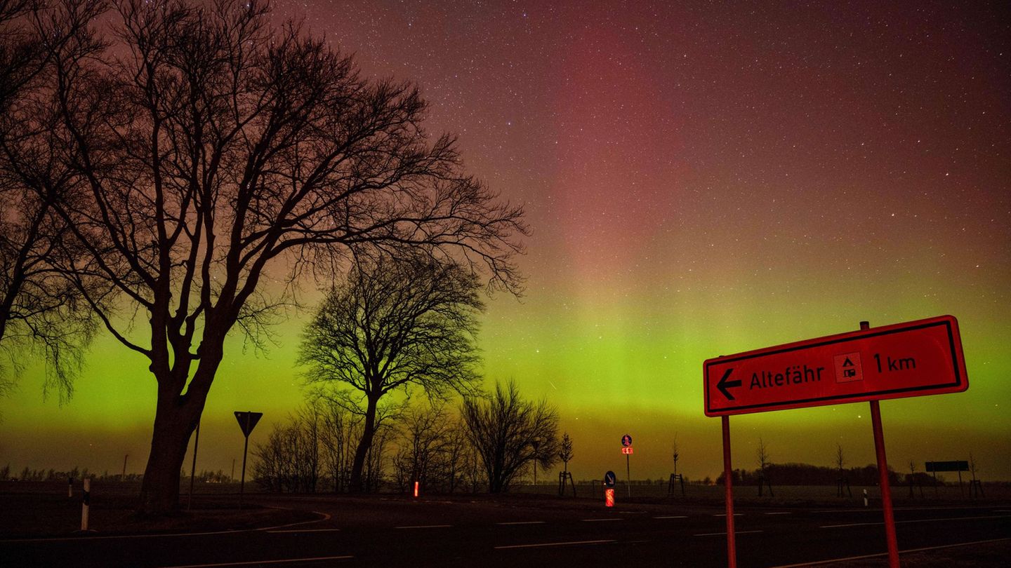 Auch in den frühen Morgenstunden waren im Nordosten noch Polarlichter zu sehen. Foto: Stefan Sauer/dpa
