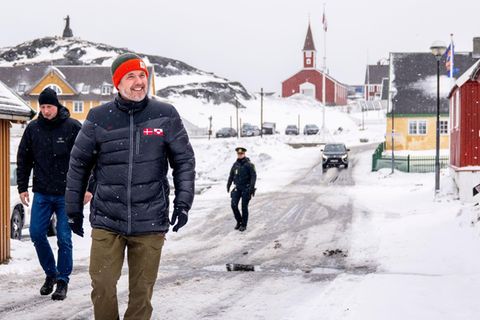 Dänemarks König Frederik X. im April 2025 bei einem Besuch in Grönland