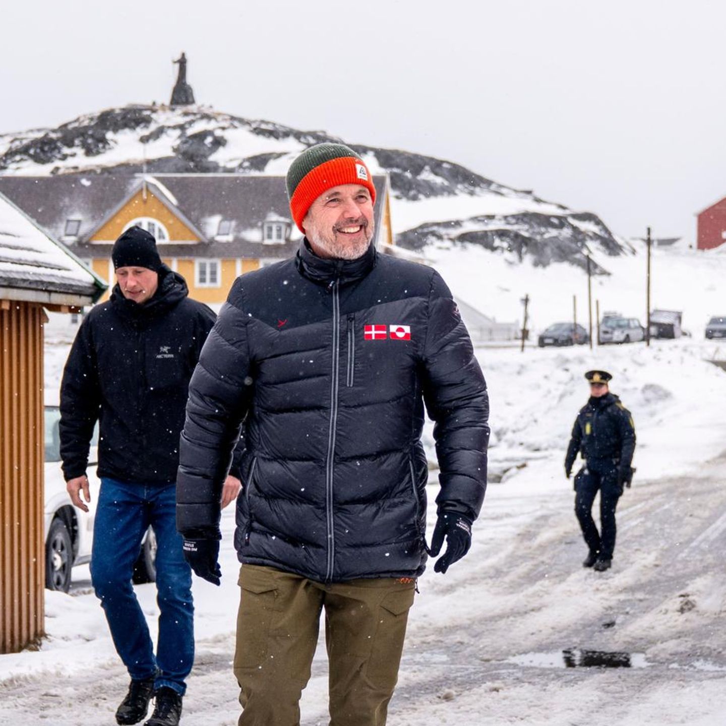 Dänemarks König Frederik X. im April 2025 bei einem Besuch in Grönland