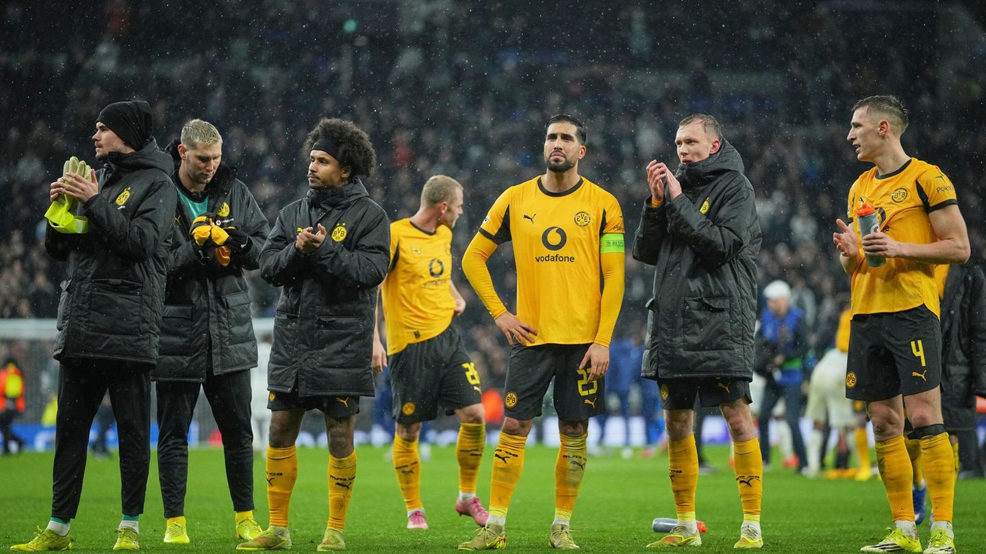 Kalte Dusche: Im verregneten London kassierte Borussia Dortmund eine verdiente Niederlage bei Tottenham Hotspur. Foto: Kin Cheun