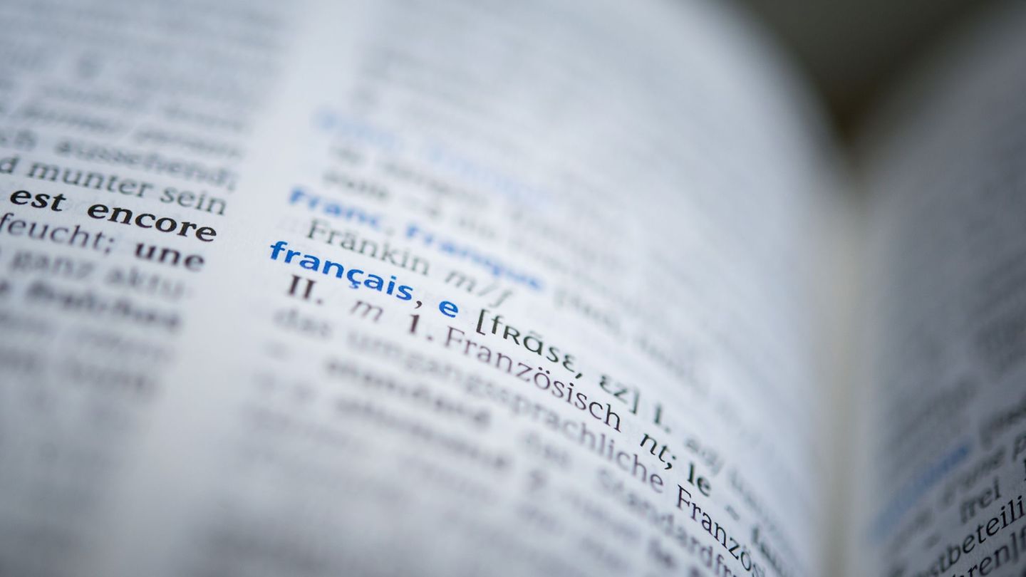 Ein Wörterbuch liegt aufgeschlagen da. (Symbolbild) Foto: picture alliance / dpa