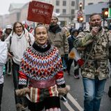 Demonstration in Kopenhagen, Dänemark, zur Unterstützung Grönlands