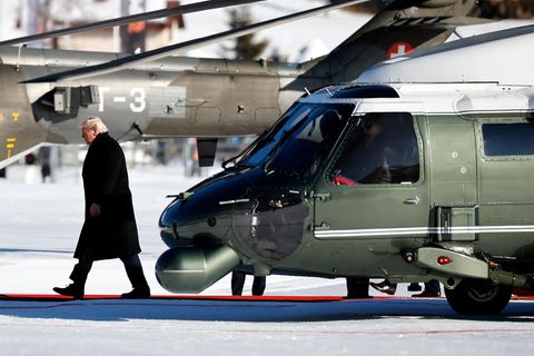 Trump landet in Davos