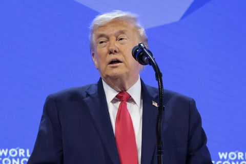 Donald Trump bei seiner Rede in Davos