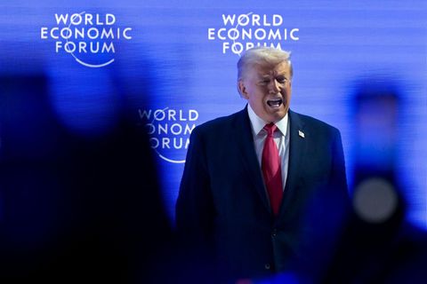 Donald Trump spricht in Davos