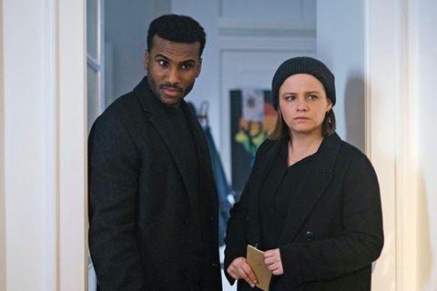 "Tatort"-Kommissarin Liv Moormann (Jasna Fritzi Bauer) und ihr Kollege Patrice Schipper (Tijan Njie)
