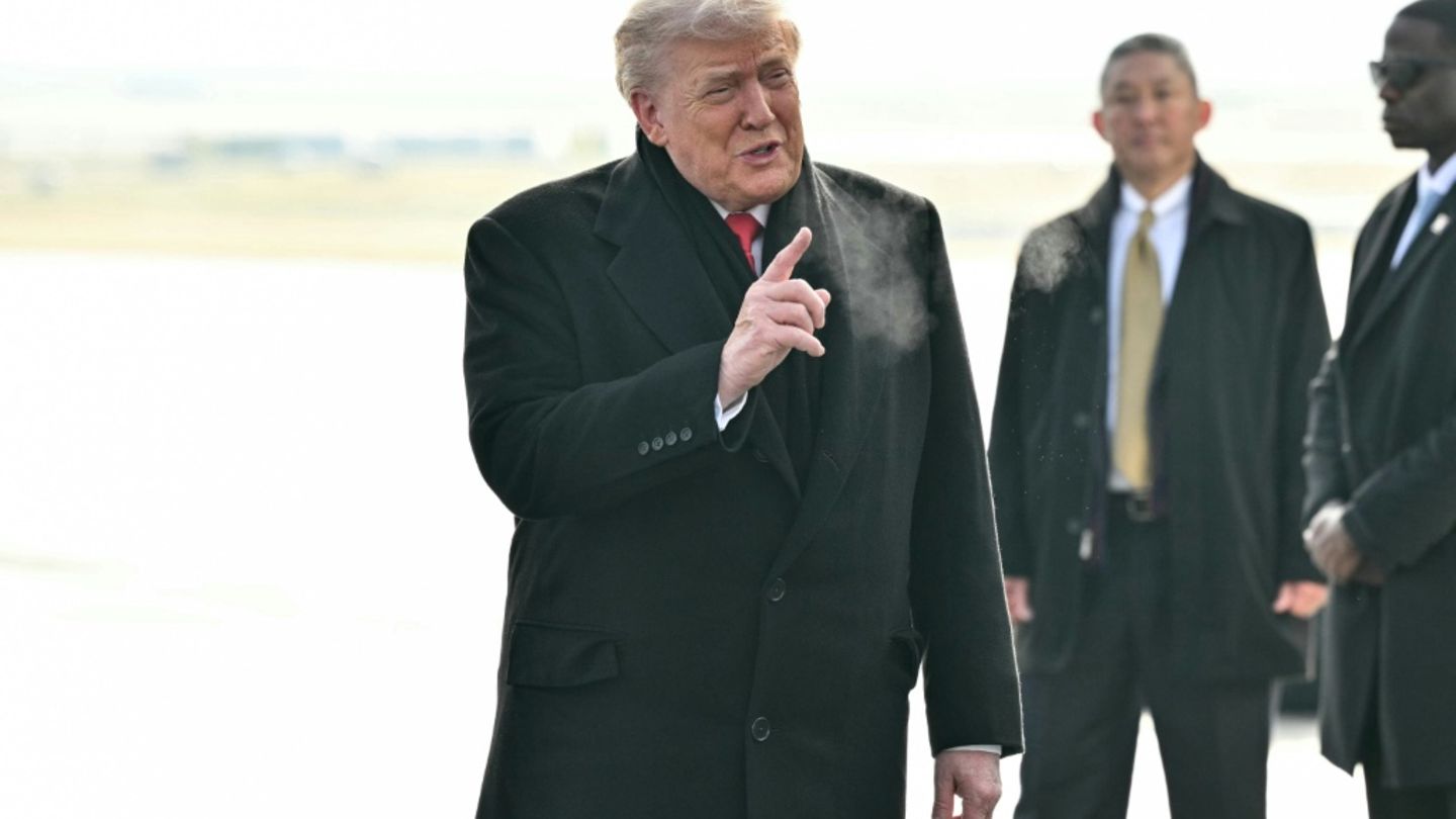 US-Präsident Trump nach seiner Ankunft in der Schweiz