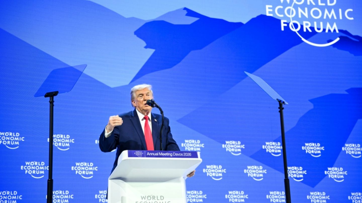 Trump bei seiner Rede in Davos