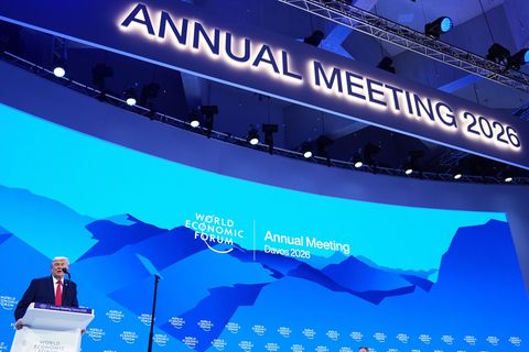 US-Präsident Trump hat in Davos erklärt, Selenskyj noch im Tagesverlauf treffen zu wollen. Foto: Evan Vucci/AP/dpa