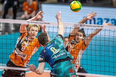 Die BR Volleys unterlagen dem italienischen Topteam aus Perugia deutlich. (Archivbild) Foto: Andreas Gora/dpa