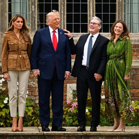 Großbritanniens Premier, Trump und Ehefrauen