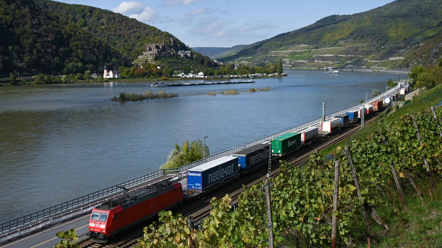 Landschaftlich reizvoll und sanierungsbedürftig: die rechtsrheinische Bahnstrecke zwischen Wiesbaden und Troisdorf bei Bonn. (Ar
