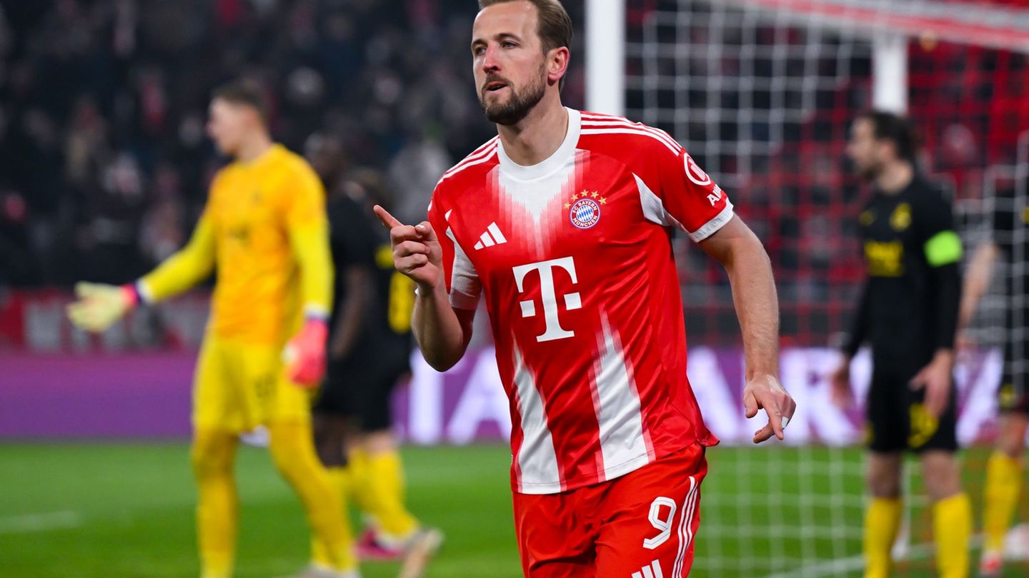 Für jedes Tor ein Schnitzel: Harry Kane spricht eine leckere Lieferung. Foto: Sven Hoppe/dpa