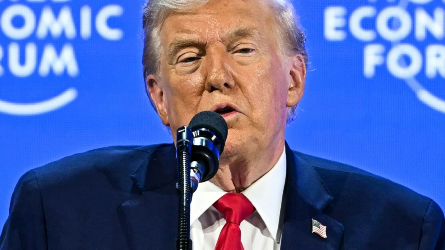 Trump bei seiner Rede in Davos