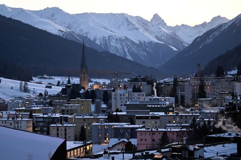 Blick auf Davos