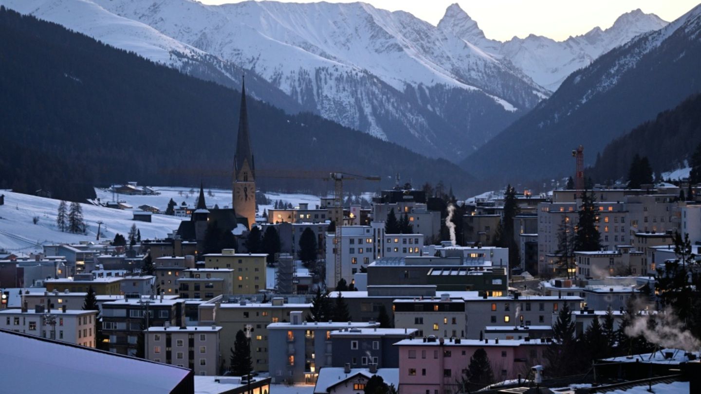 Blick auf Davos