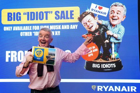 Ryanair-Chef Michael O'Leary macht sich über Elon Musk lustig