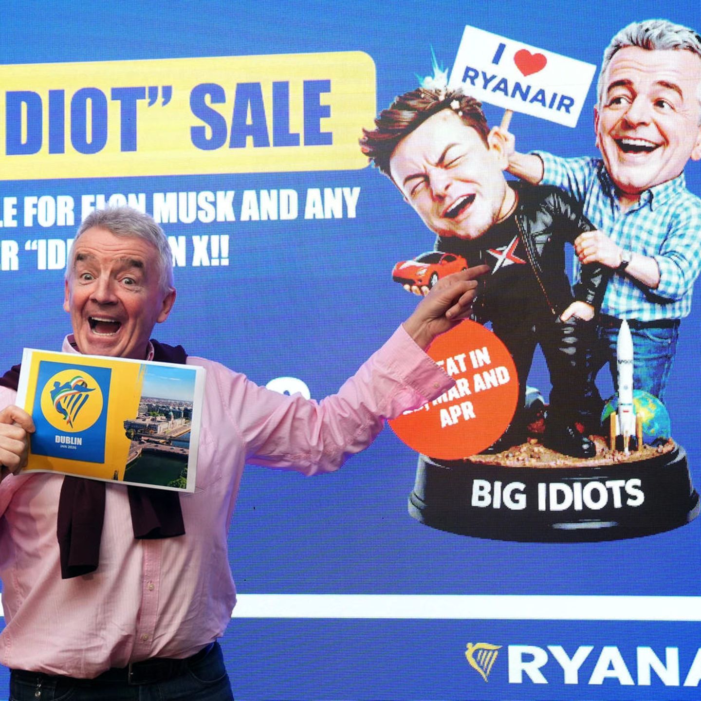 Ryanair-Chef Michael O'Leary macht sich über Elon Musk lustig