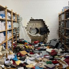 Der geplünderte Tresor in der Sparkasse Gelsenkirchen