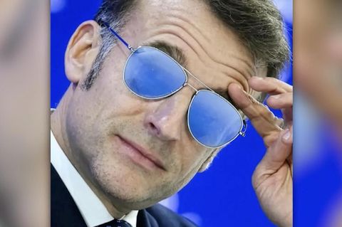 Wie Maverick aus "Top Gun": Macrons Pilotensonnenbrille begeistert das Internet