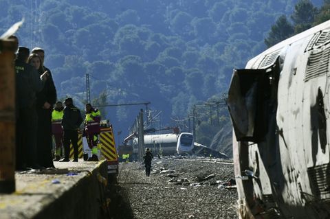 Aufnahme des Unfallorts bei Adamuz vom Dienstag
