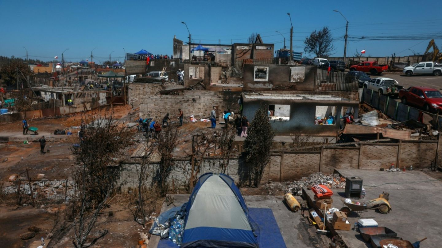 Zerstörungen in Punta de Parra