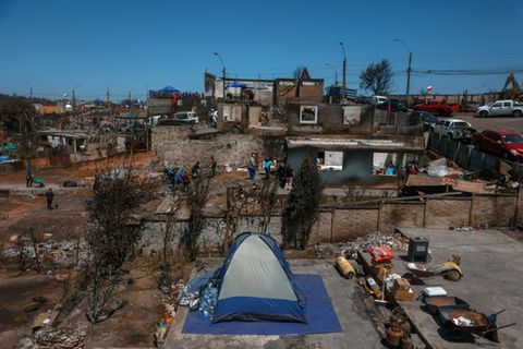 Zerstörungen in Punta de Parra