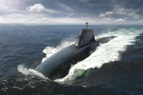 So könnten Großbritanniens Atom-U-Boote bald aussehen (Abbildung computergeneriert). Die geplante Dreadnought-Klasse soll in den kommenden Jahren die bisherigen Unterseeboote der Vanguard-Klasse ablösen