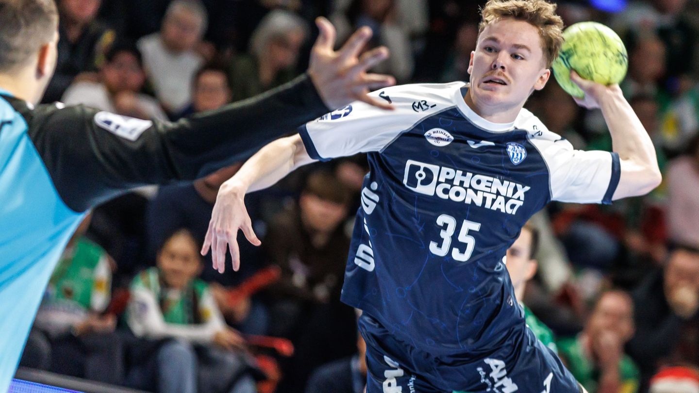 Rechtsaußen Jarnes Faust kehrt vom TBV Lemgo Lippe zum THW Kiel zurück. (Archivbild) Foto: Andreas Gora/dpa