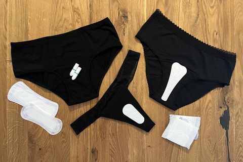 Periodenunterwäsche verschiedener Hersteller