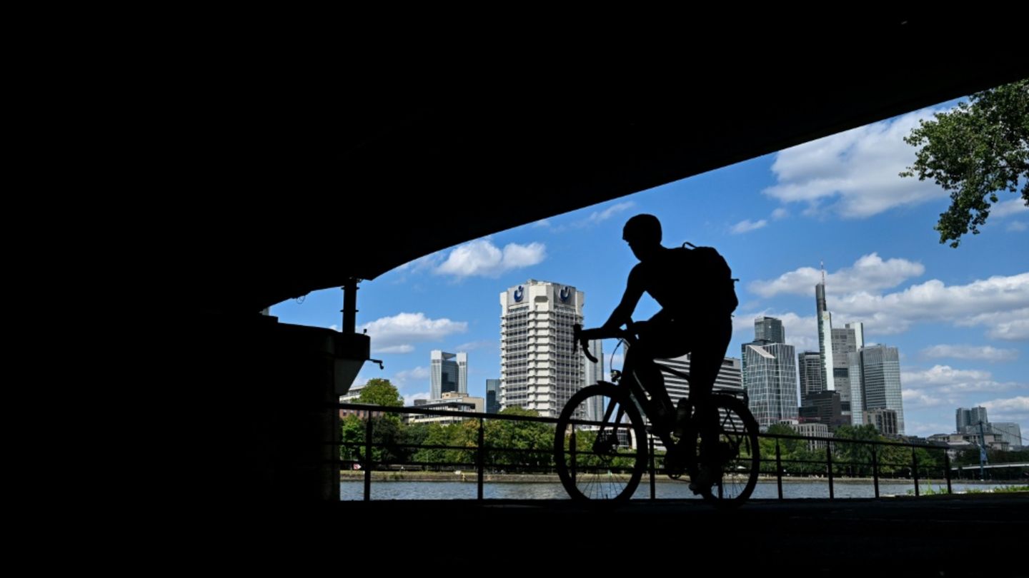 Fahrradfahrer in Frankfurt am Main