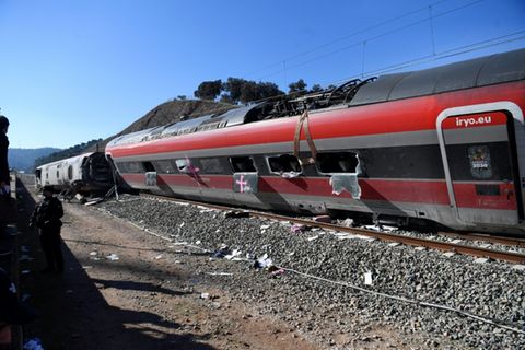 Einer der entgleisten Züge
