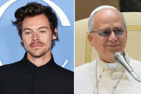 Harry Styles (li.) war bei der Wahl von Papst Leo XIV. in Rom vor Ort.
