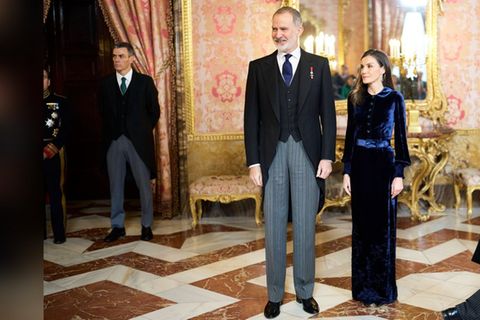 König Felipe VI. und Königin Letizia beim Neujahrsempfang des diplomatischen Korps.