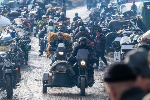 Teilnehmer des Elefantentreffens in Thurmansbang im vergangenen Jahr. Das alljährliche Motorradfestival im Bayerischen Wald wird