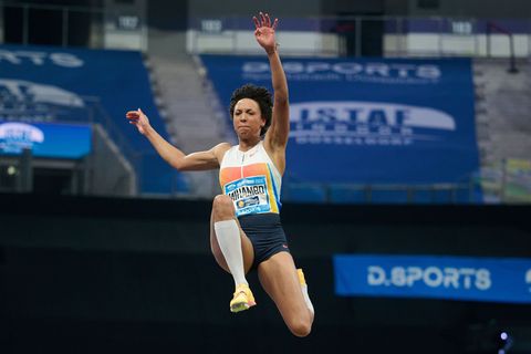 Malaika Mihambo belegte beim Istaf Indoor in Düsseldorf den dritten Rang. Foto: Bernd Thissen/dpa