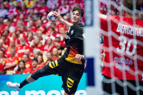 Julian Köster im Hauptrundenspiel der Handball-EM gegen Norwegen