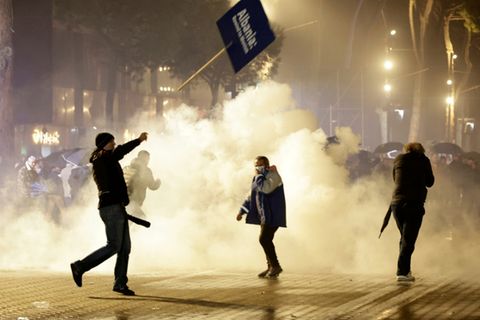 Protest gegen die Regierung in Tirana
