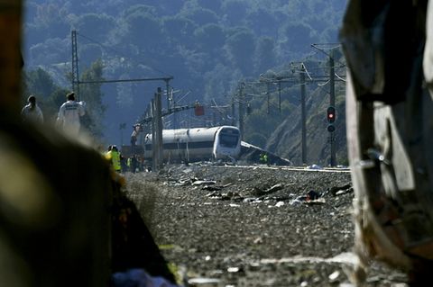 Die Unglücksstelle bei Adamuz zwei Tage nach dem Unglück