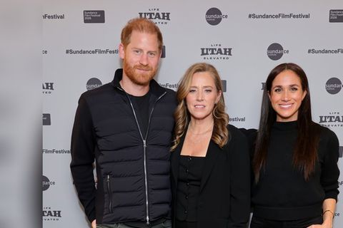 Sundance Film Festival: Prinz Harry und Herzogin Meghan, in deren Mitte Robert Redfords Tochter Amy.