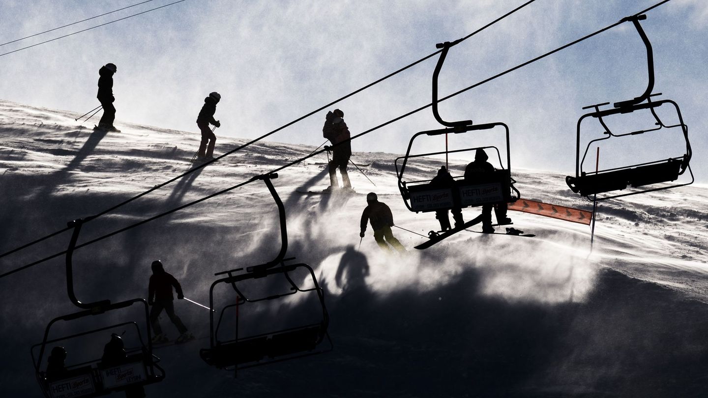 Skifahrer in Österreich