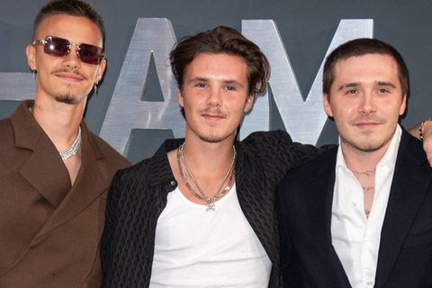 Romeo, Cruz und Brooklyn Beckham (v.l.n.r.) vor einigen Jahren in London.